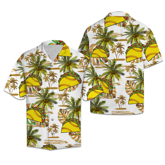Softball Tacos Taco Bell Tropical Pattern - Hawaiian Shirt Personalizedwitch