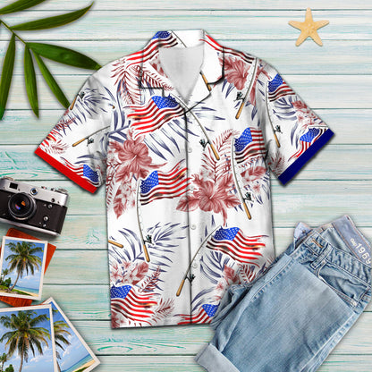 Fish Hook American Flag - Hawaiian Shirt Personalizedwitch For Fisherman