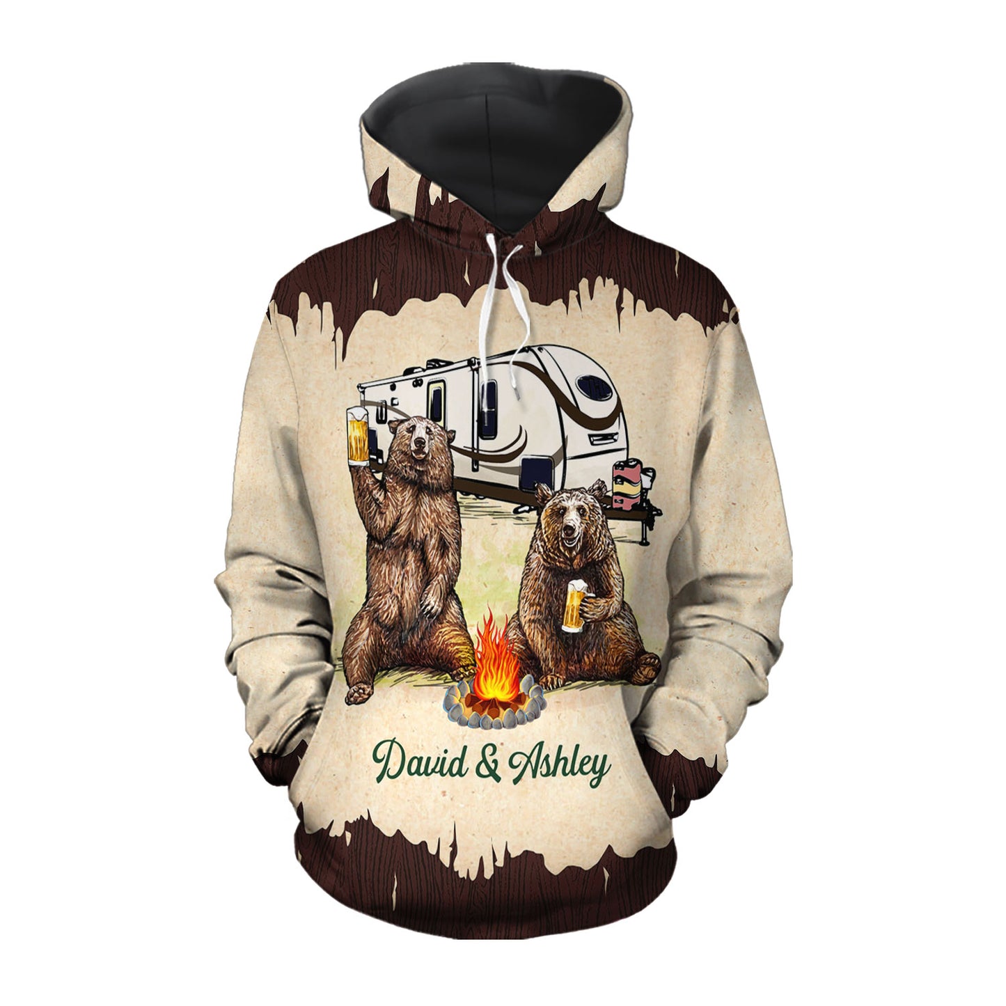 Husband And Wife Camping Partner For Life Custom All Over Print Matching Hoodie