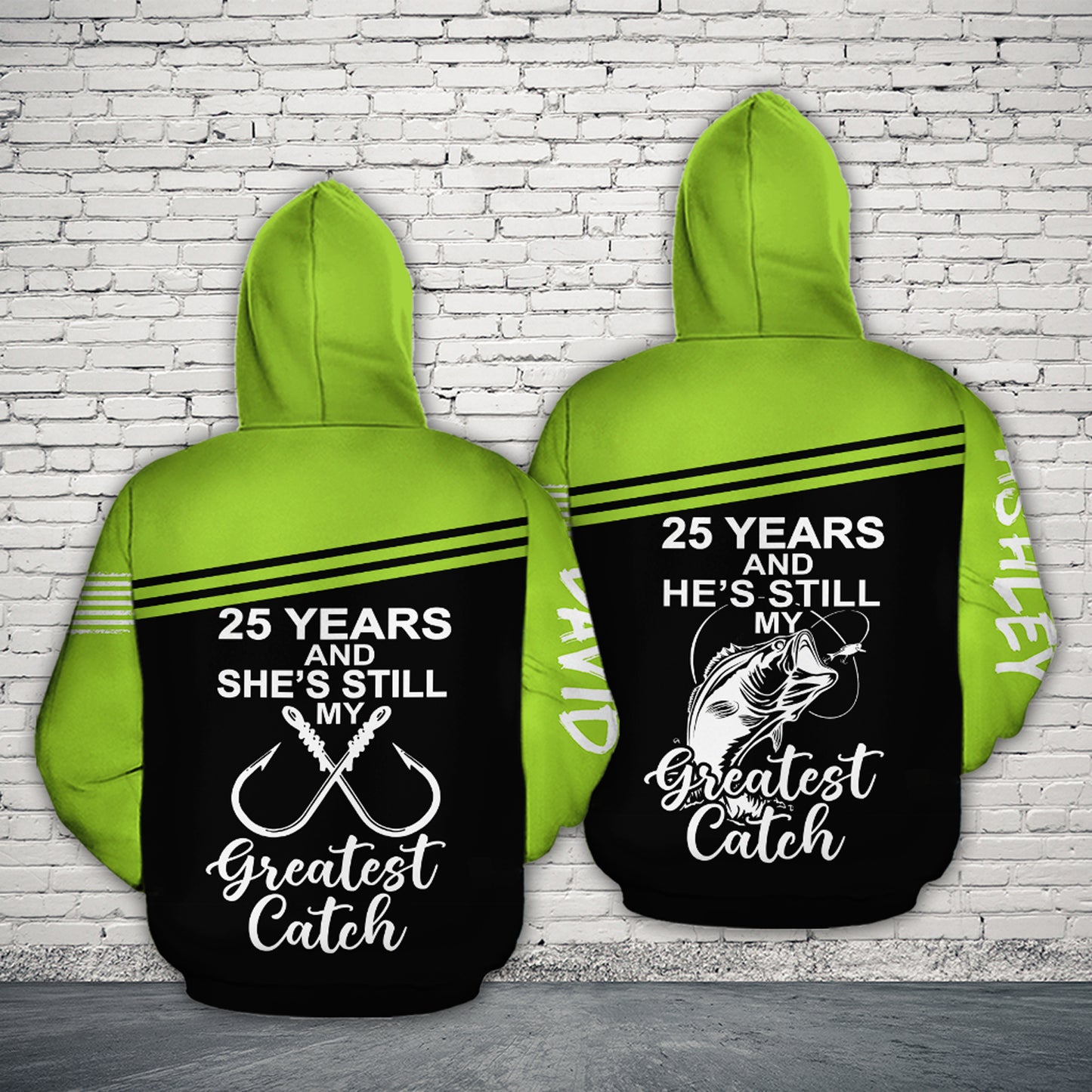 Fishing After All This Year She Is Still My Greatest Catch All Over Print Valentine Gift Couple Matching 3D Hoodie Personalizedwitch