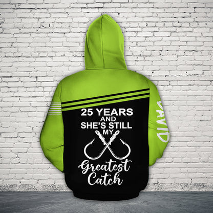 Fishing After All This Year She Is Still My Greatest Catch All Over Print Valentine Gift Couple Matching 3D Hoodie Personalizedwitch