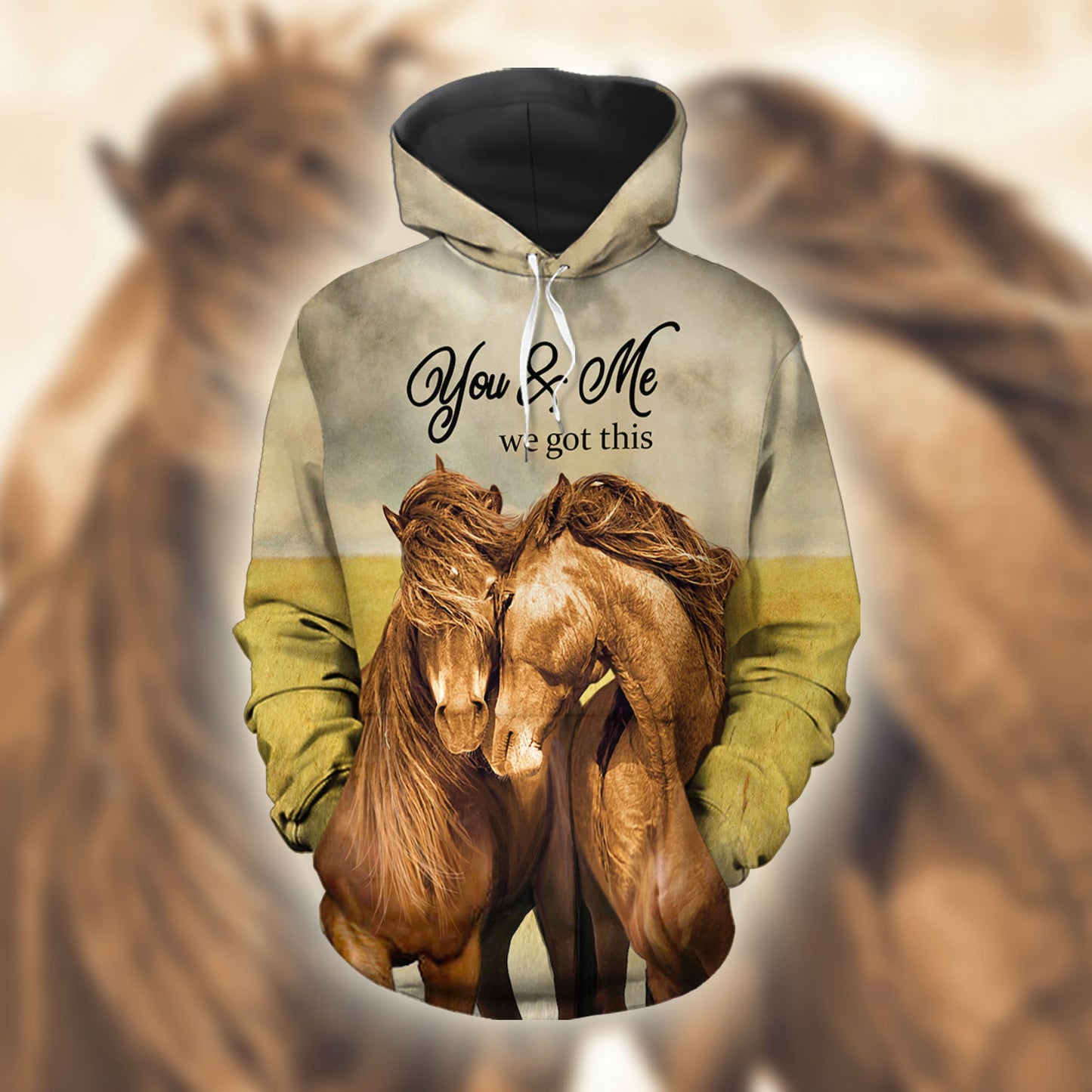 You And Me We Got This Horse Couple All Over Print 3D Matching Hoodie For Horse Lovers