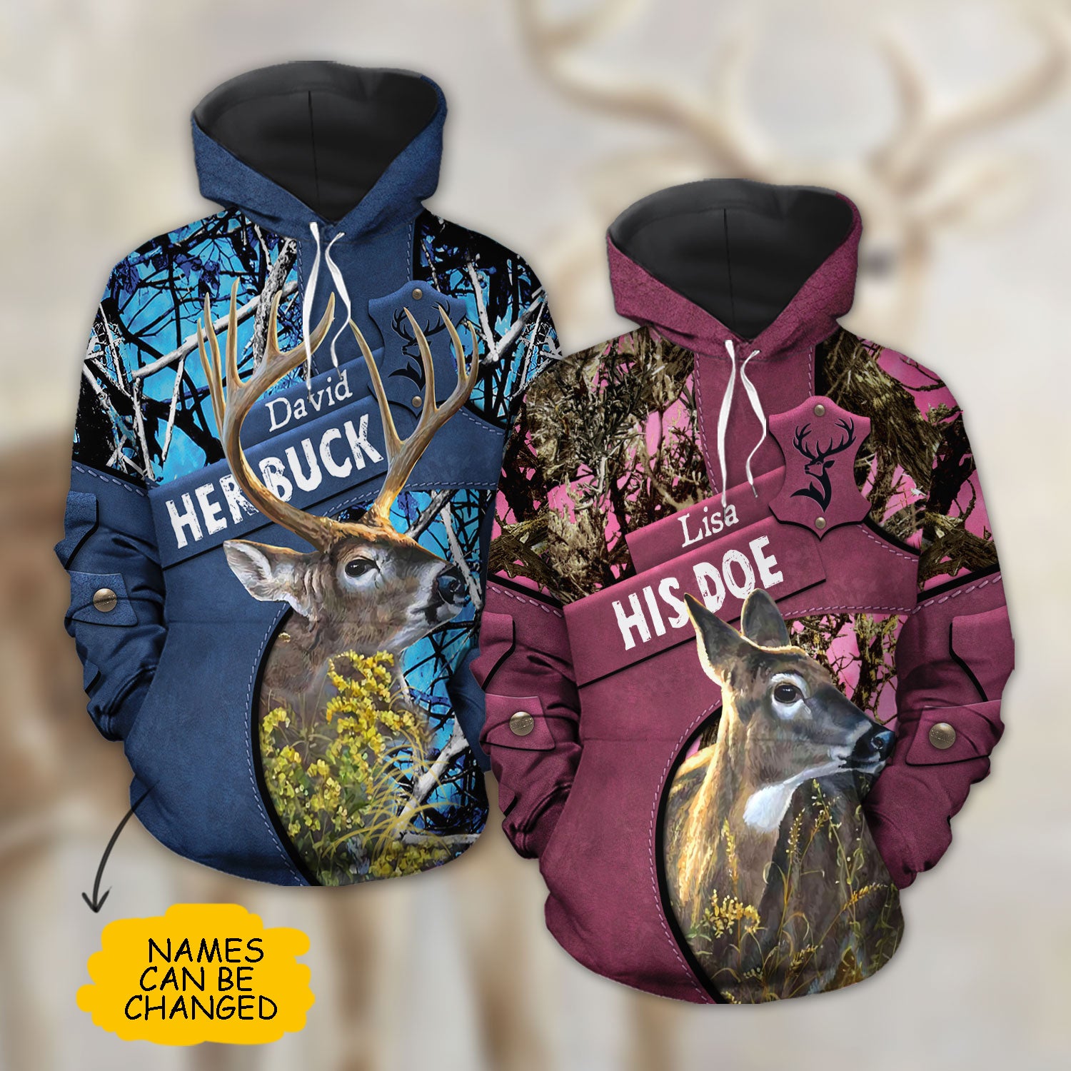 Buck and hot sale doe hoodies