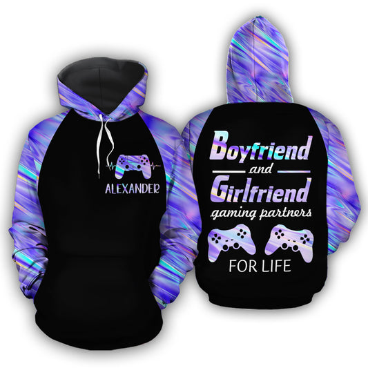 Gaming Partner For Life All Over Print 3D Matching Hoodie For Gamer