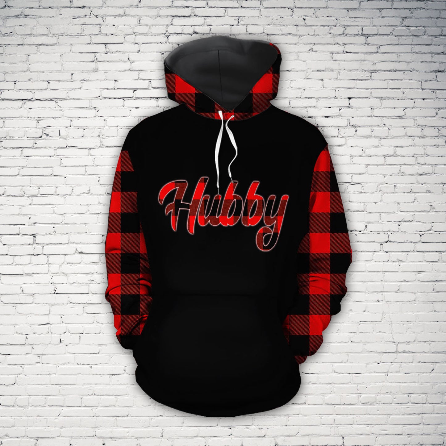 Holding Hand Hubby Wifey Custom Name All Over Print Valentine Gift Couple Matching 3D Hoodie Personalizedwitch For Couple
