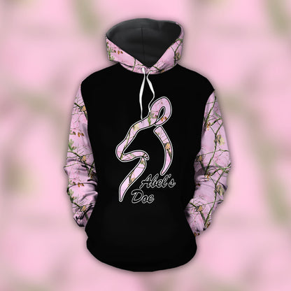 Her Buck His Doe Custom Name All Over Print Valentine Gift Couple Matching 3D Hoodie For Couple