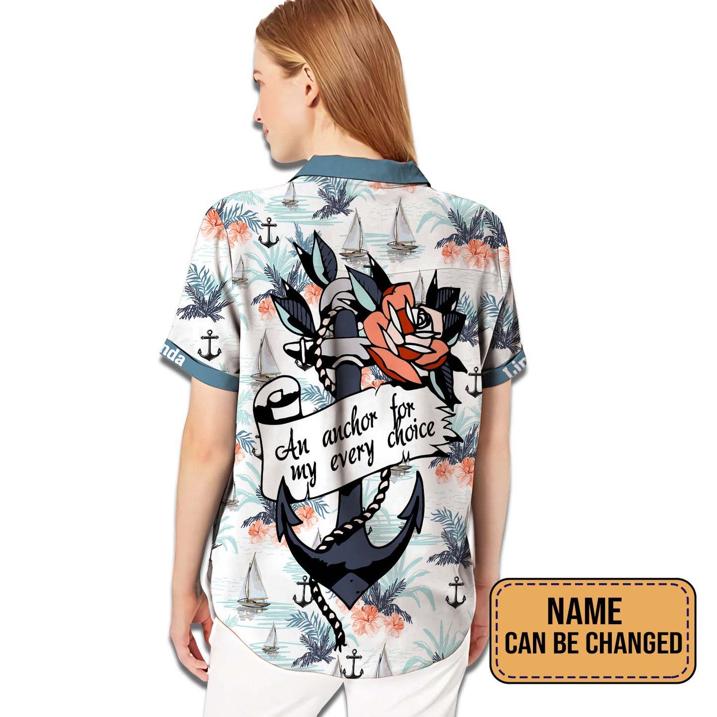 A Ship That Always Stays The Course Custom Name Matching Hawaiian Shirt Personalizedwitch For Couple