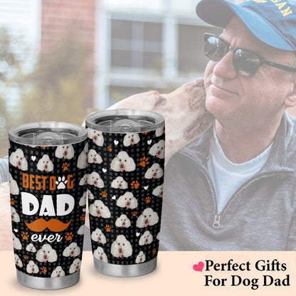 Best Dog Dad Ever Fathers Day Personalized Dog Photo 20Oz Tumbler