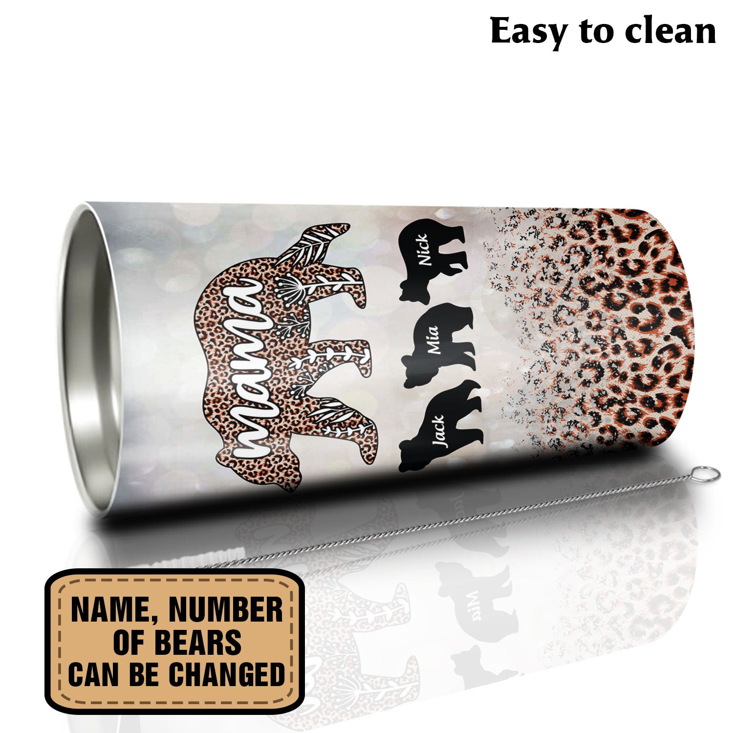Custom Leopard Mama Tumbler – KC Designs Etc