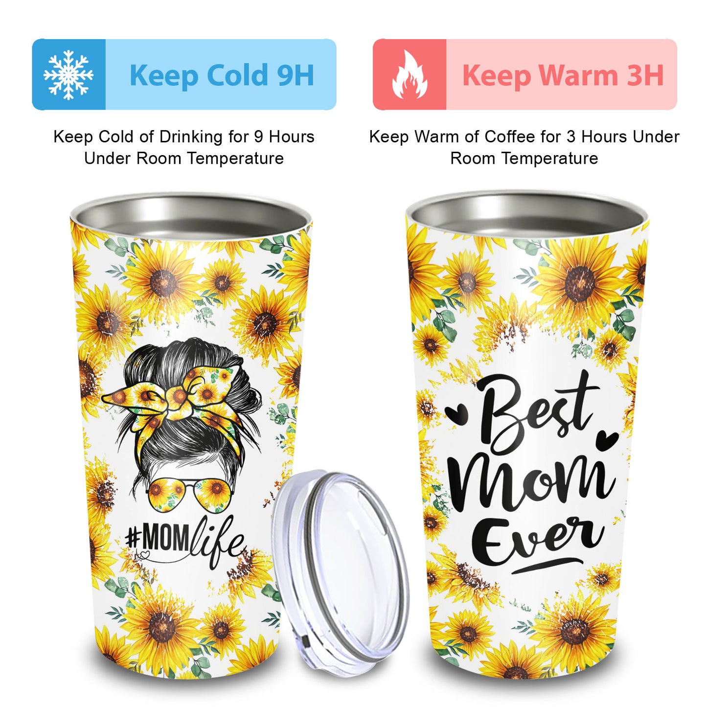 Best Mom Ever Sunflower Personalizedwitch 20Oz Tumbler