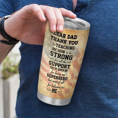 Dear Dad Firefighter Dad Fireman From Son Personalized 20Oz Tumbler