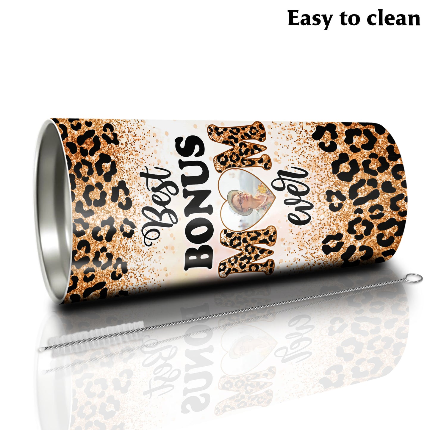 Best Bonus Mom Ever Leopard Pattern Custom Image 20Oz Tumbler