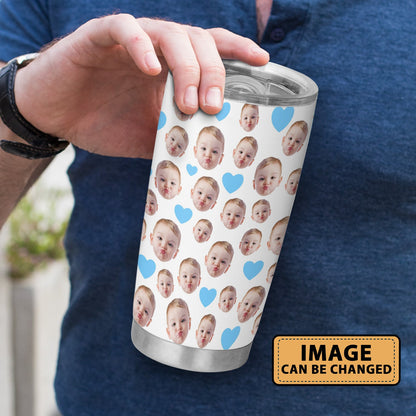 Happy 1St Fathers Day As My Daddy Personalized Photo 20Oz Tumbler