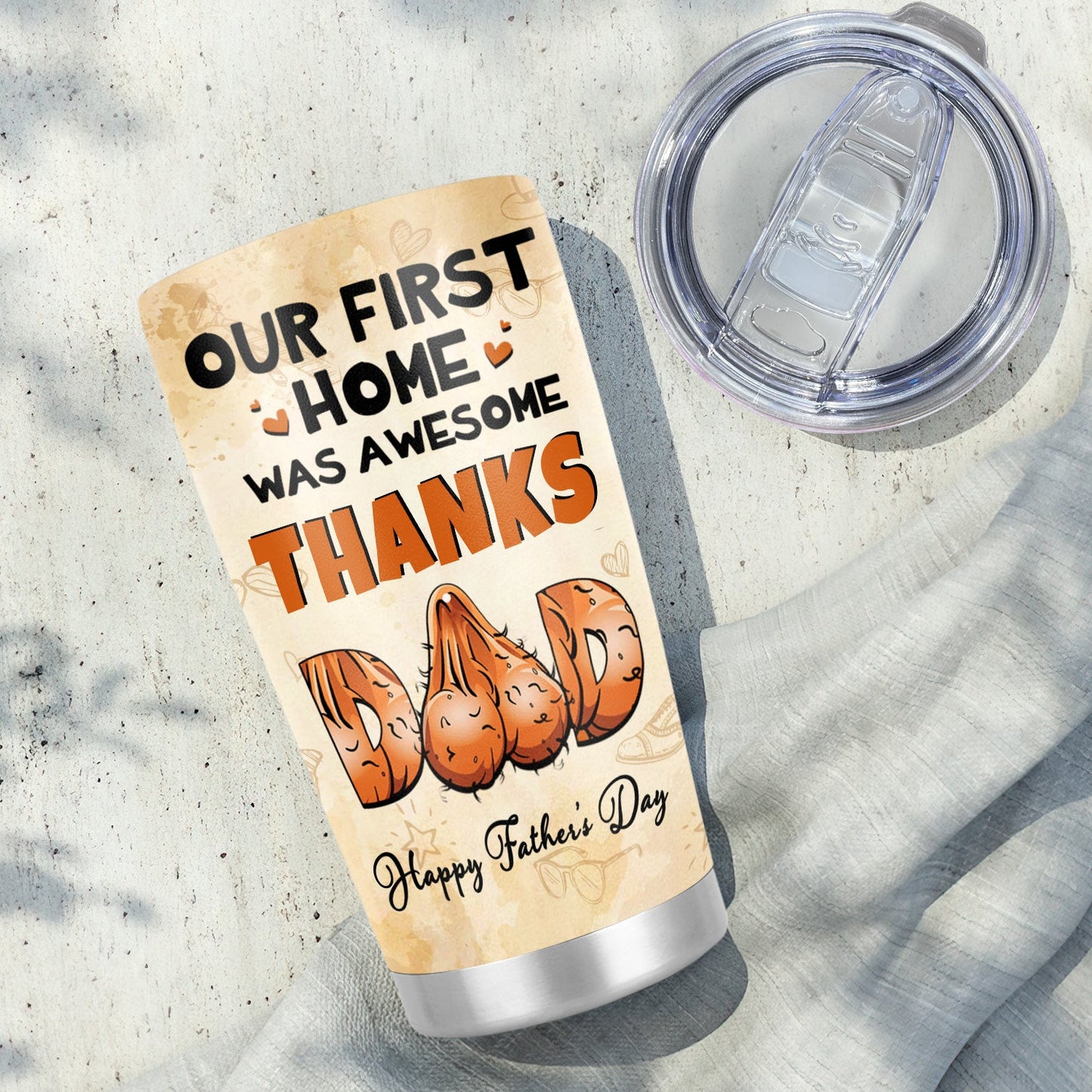 Happy Fathers Day To Dad Thanks Dad Personalized 20Oz Tumbler