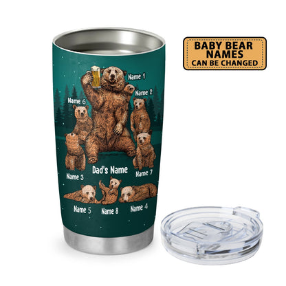 Dad Bod Father Figure Papa Bear Personalized 20Oz Tumbler