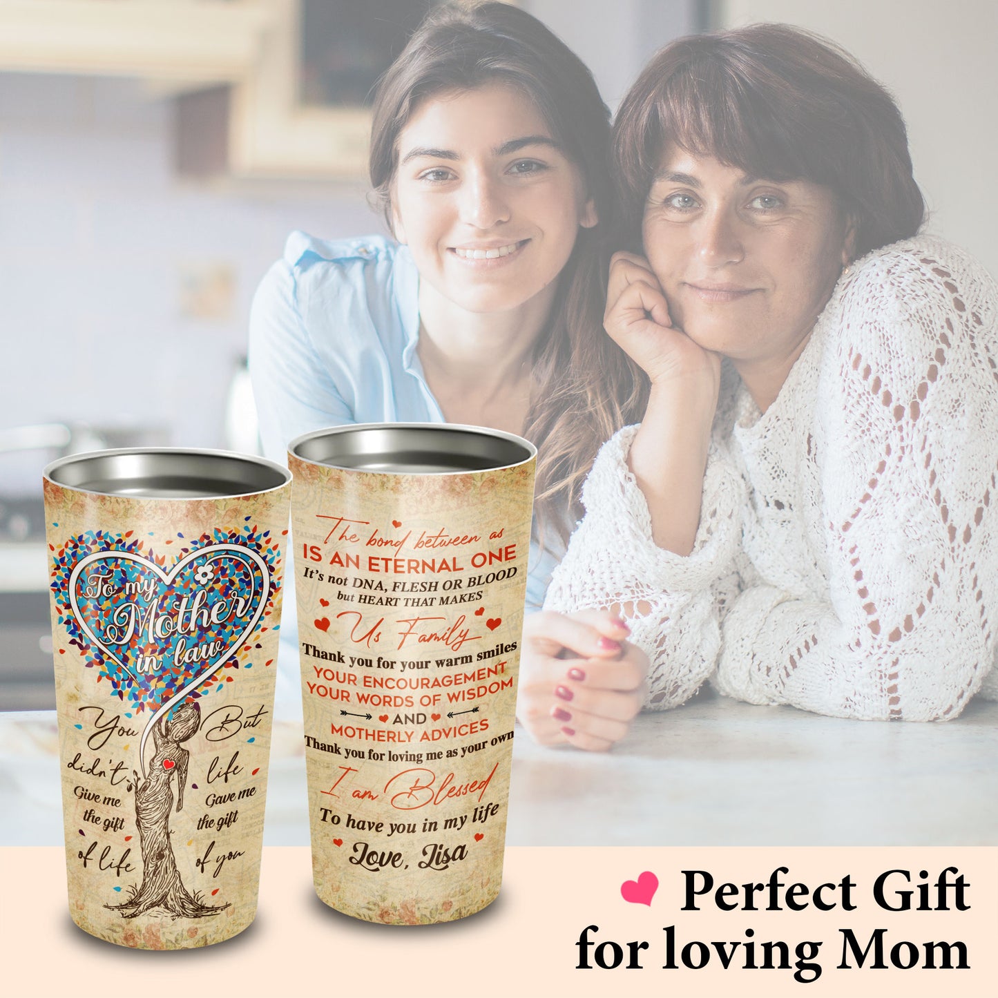 To My Mother In Law The Bond Between Us Personalized 20Oz Tumbler