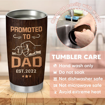 New Father Gifts Promoted To Dad 2022 20Oz Tumbler