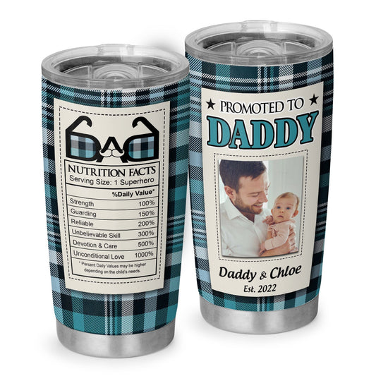 Promoted To Daddy First Time New Dad Personalized 20Oz Tumbler
