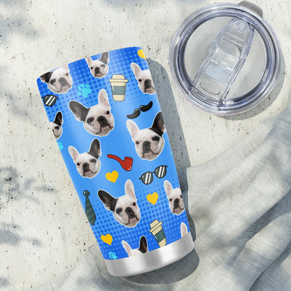 Happy Fathers Day To The Best Dog Dad Personalized Photo 20Oz Tumbler