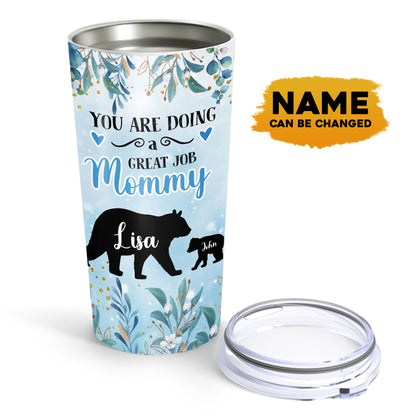 Mama Bear Happy 1st Mother's Day Personalized 20Oz Tumbler