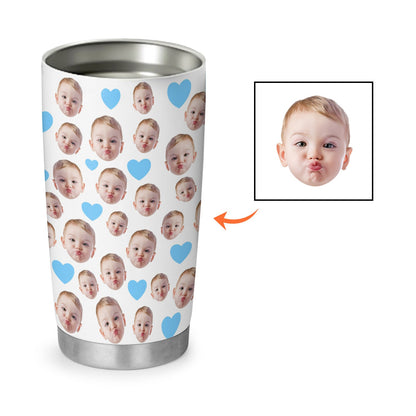 Promoted To Daddy Est 2022 Personalized Photo 20Oz Tumbler