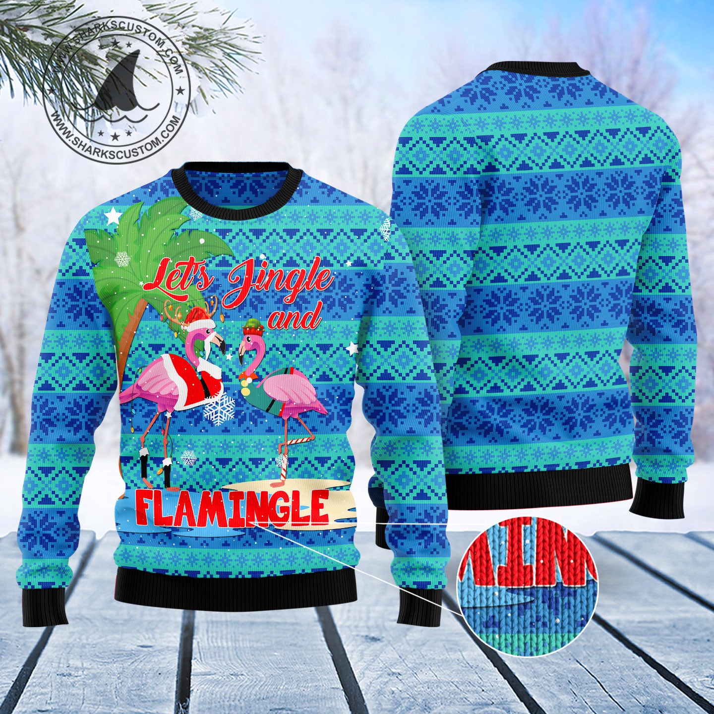 Flamingo Let‘s Jingle T0211 Ugly Christmas Sweater