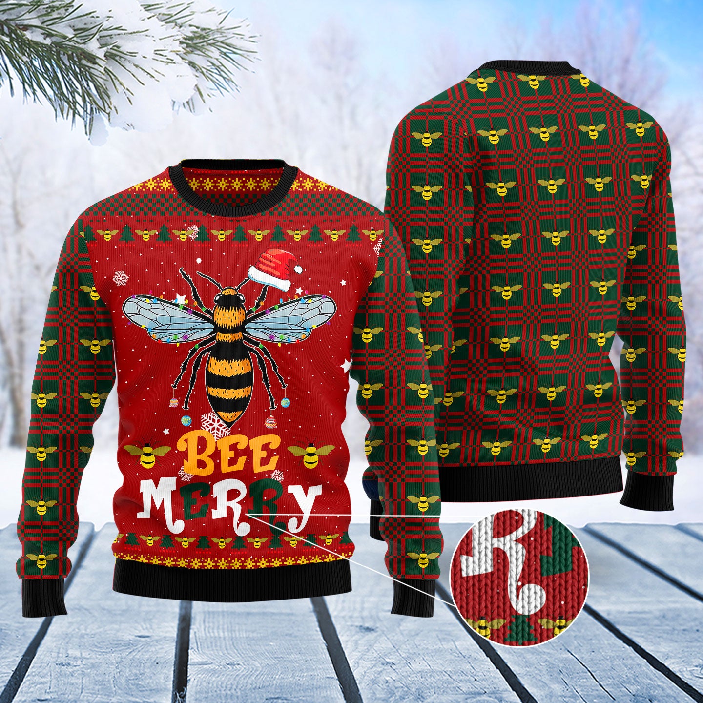 Bee Merry T0211 Ugly Christmas Sweater