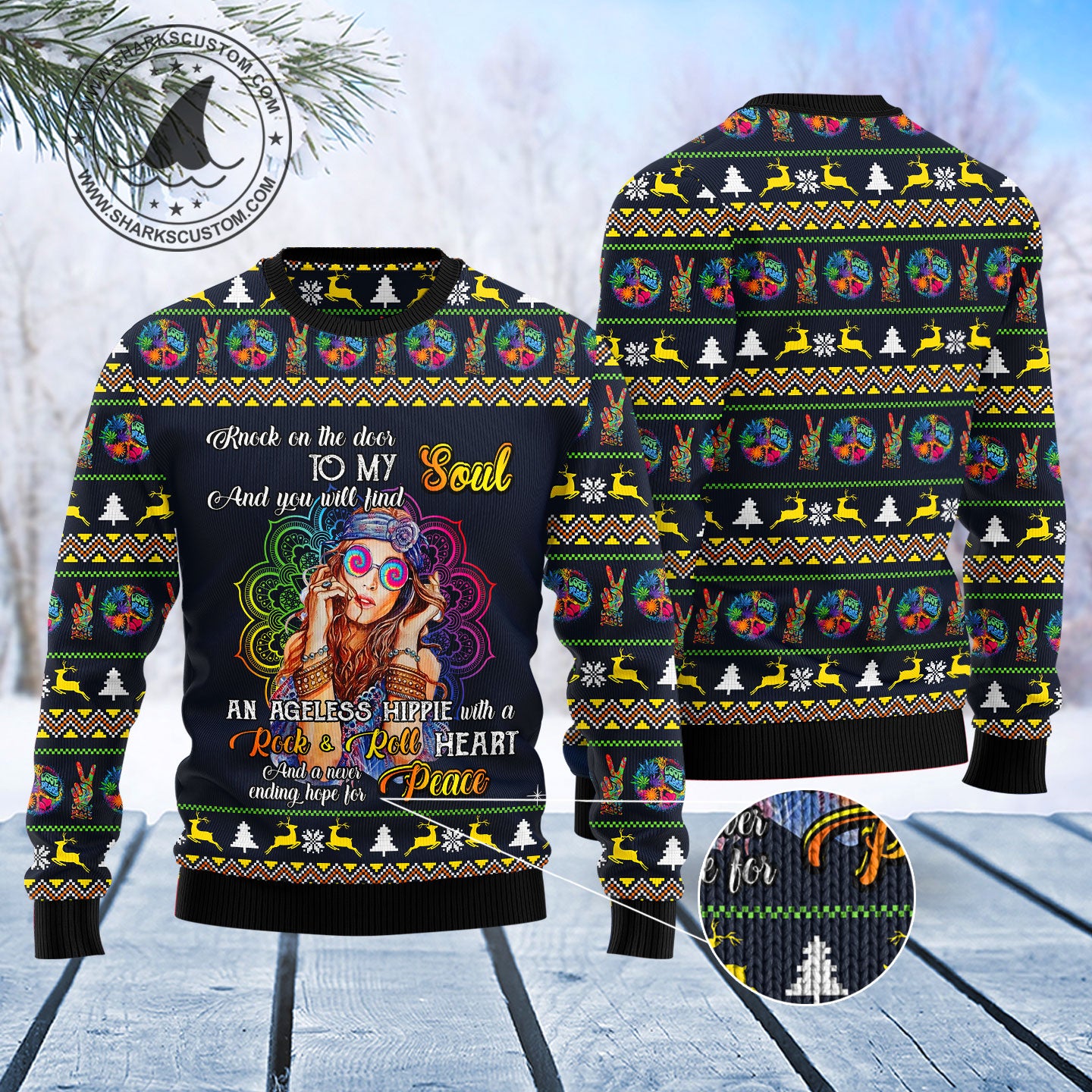 Hippie Girl T2310 Ugly Christmas Sweater