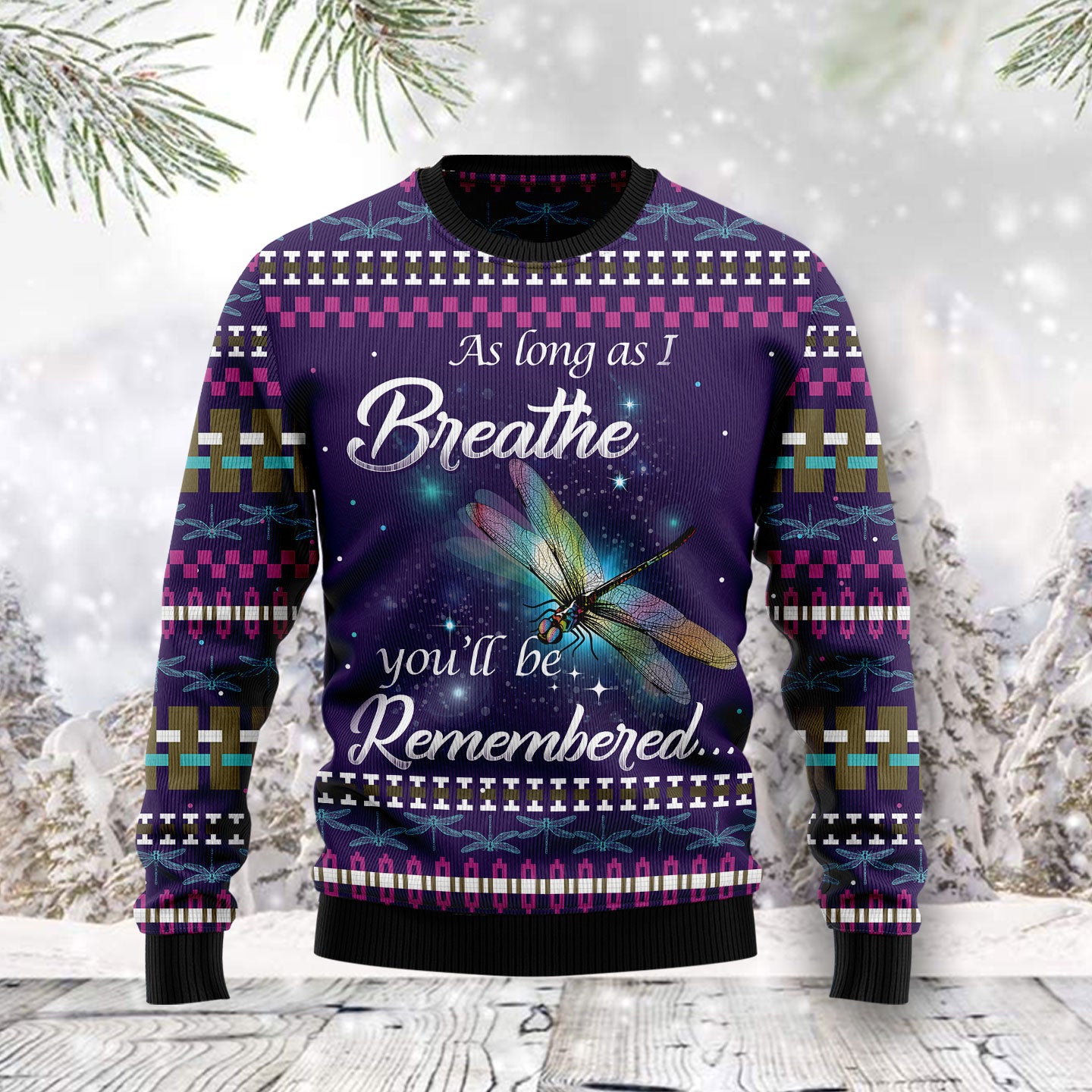 Dragonfly Angel T2610 Ugly Christmas Sweater