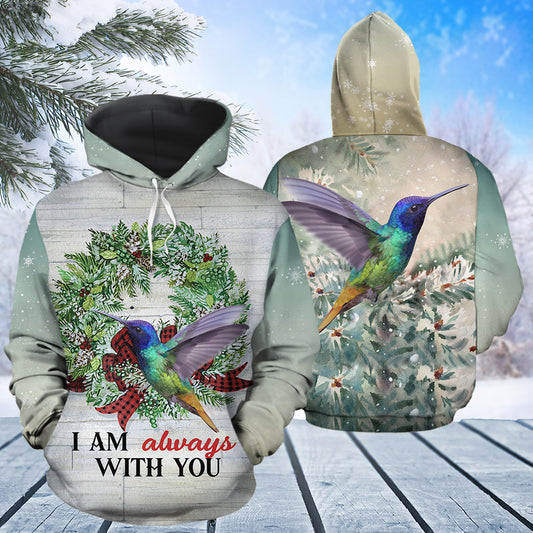 Hummingbird With You T2511 unisex womens & mens, couples matching, friends, funny family sublimation 3D hoodie christmas holiday gifts (plus size available)