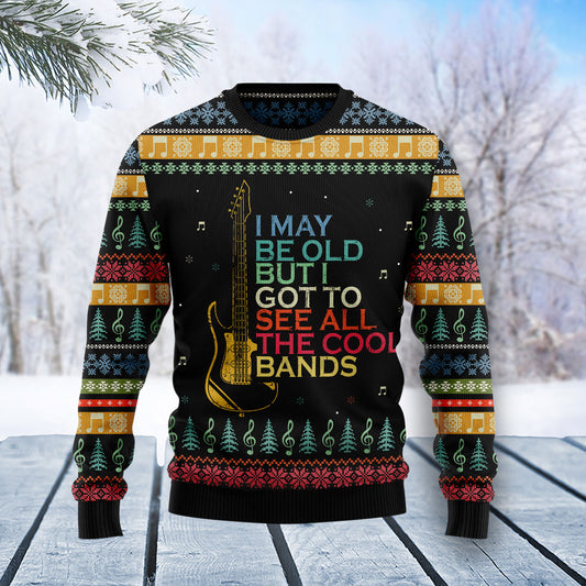 Guitar Old Vintage T2610 Ugly Christmas Sweater