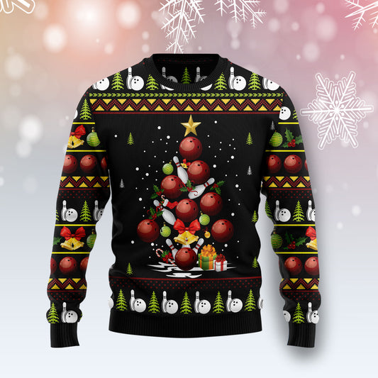 Bowling Christmas Tree T2610 Ugly Christmas Sweater