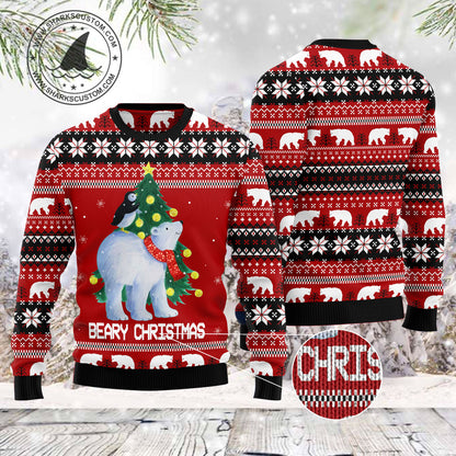 Polar Bear Beary Xmas T2711 Ugly Christmas Sweater