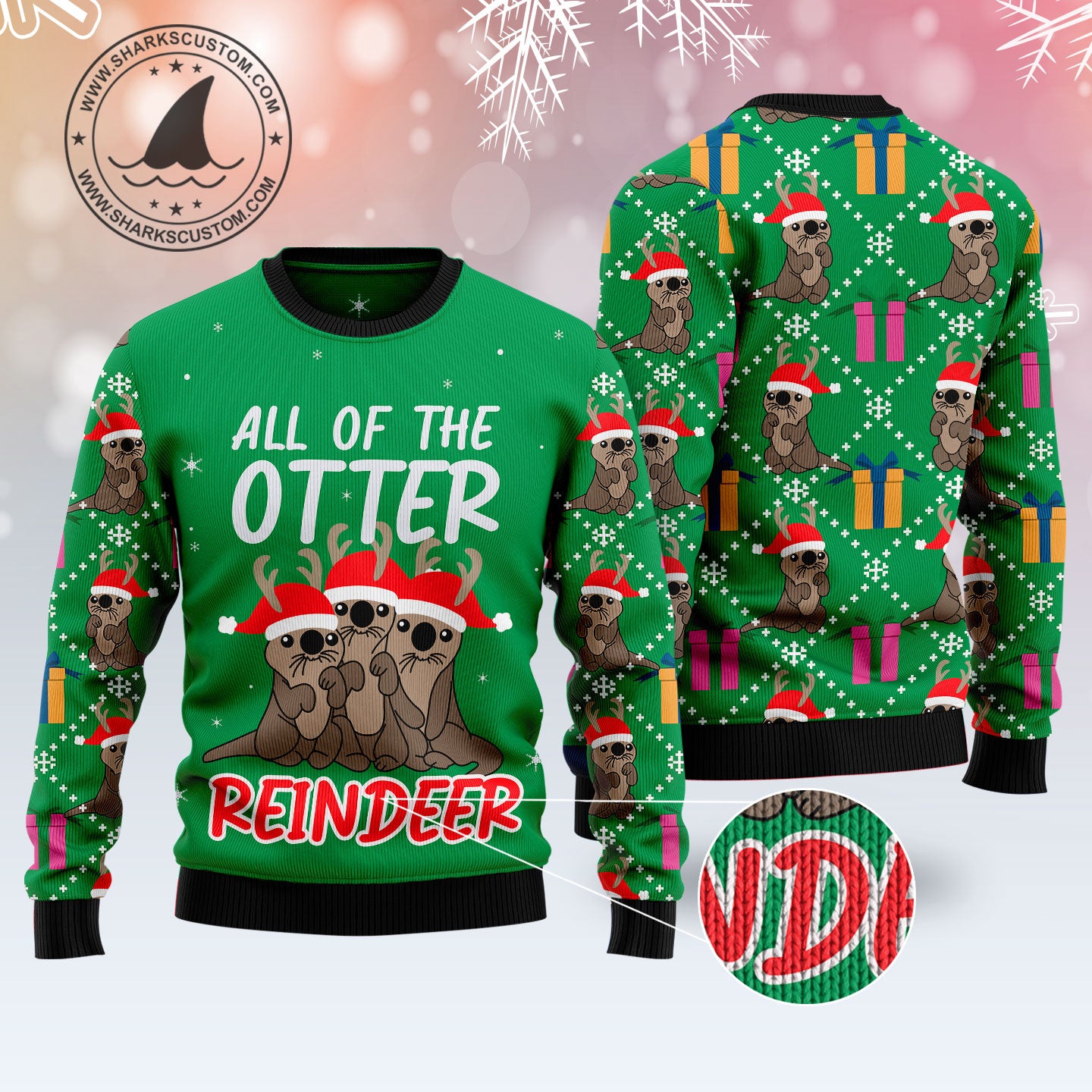 Otter Reindeer T2810 Ugly Christmas Sweater