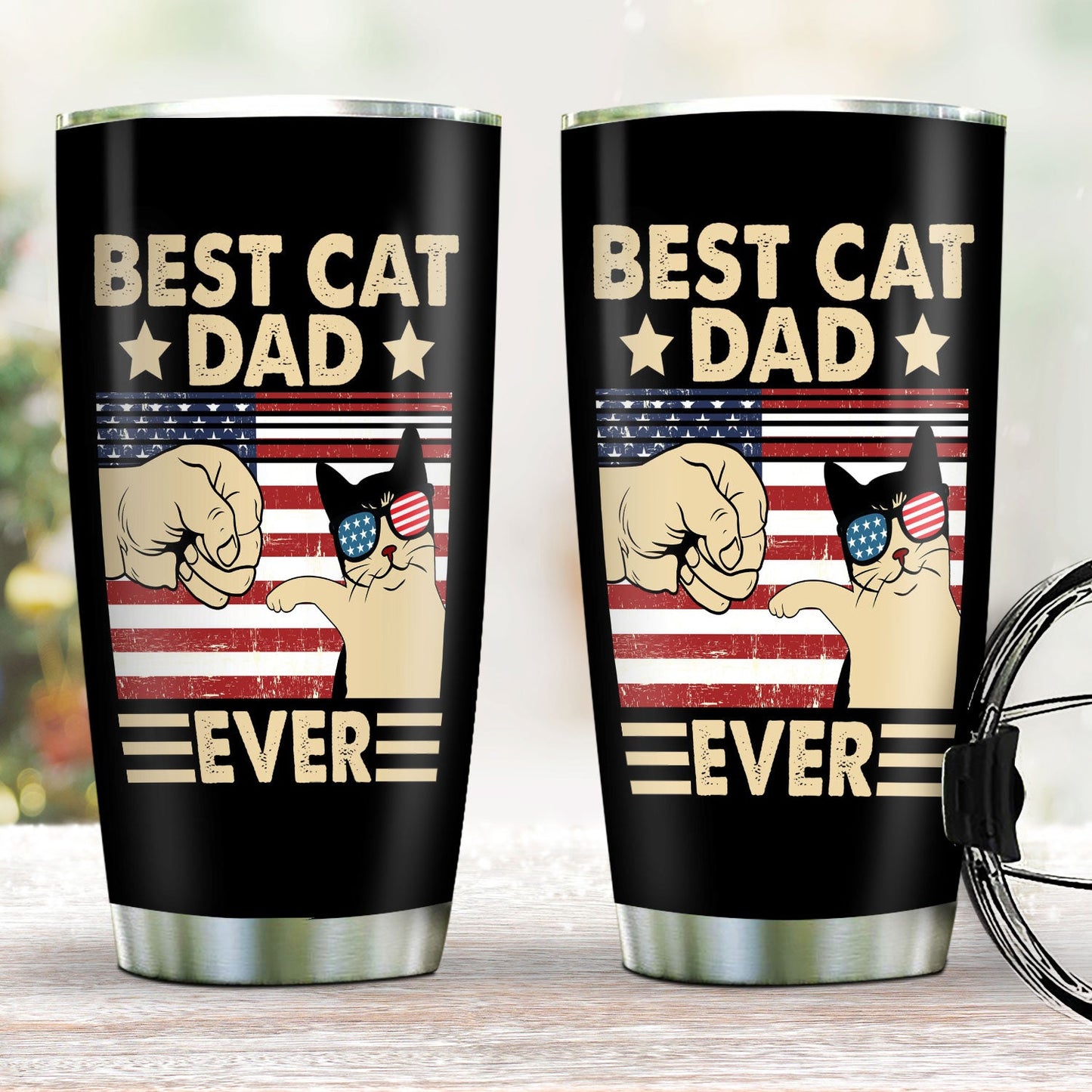 Fathers Day Gifts For Cat Owners Best Cat Dad Ever 20Oz Tumbler