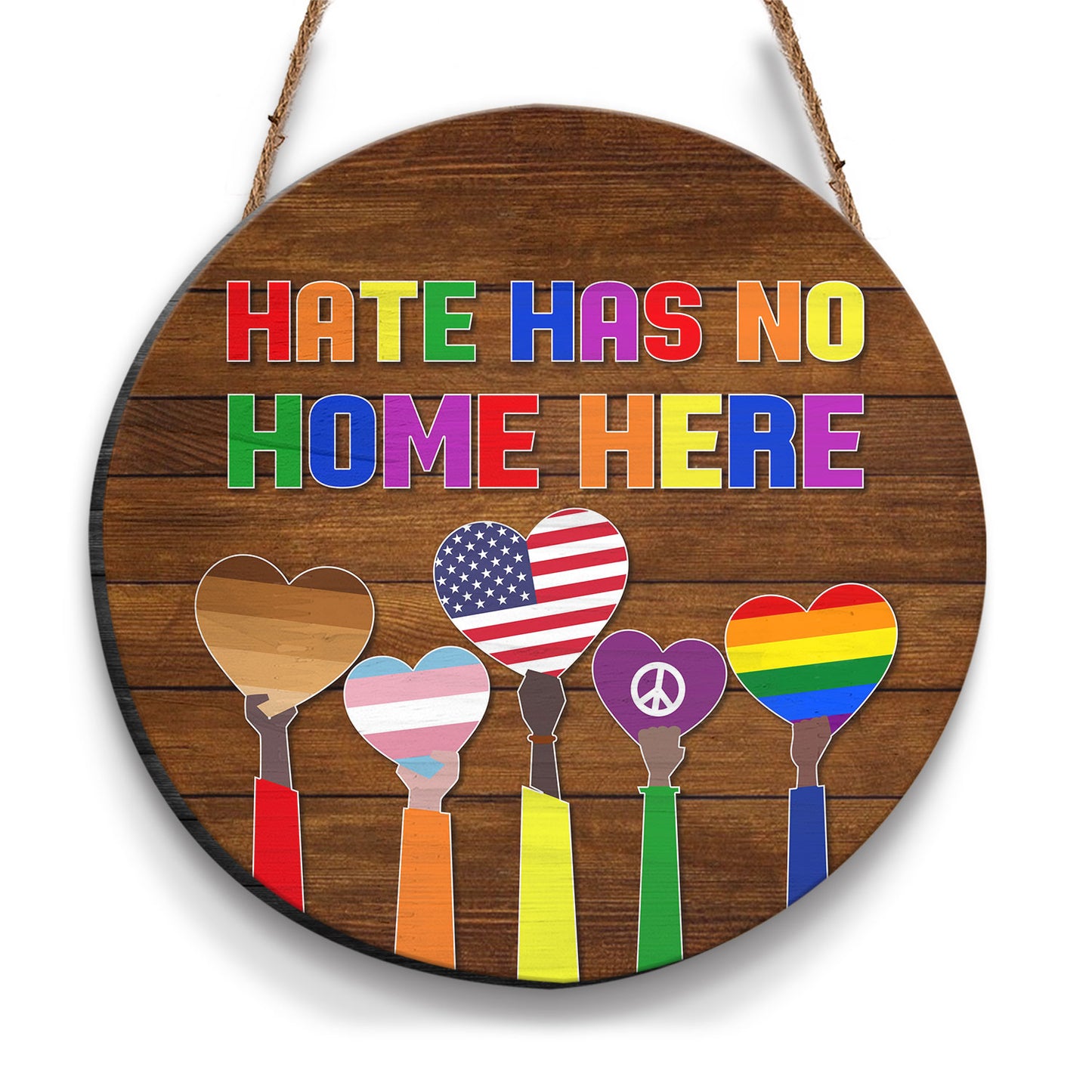 Hate Has No Home Here Door Sign