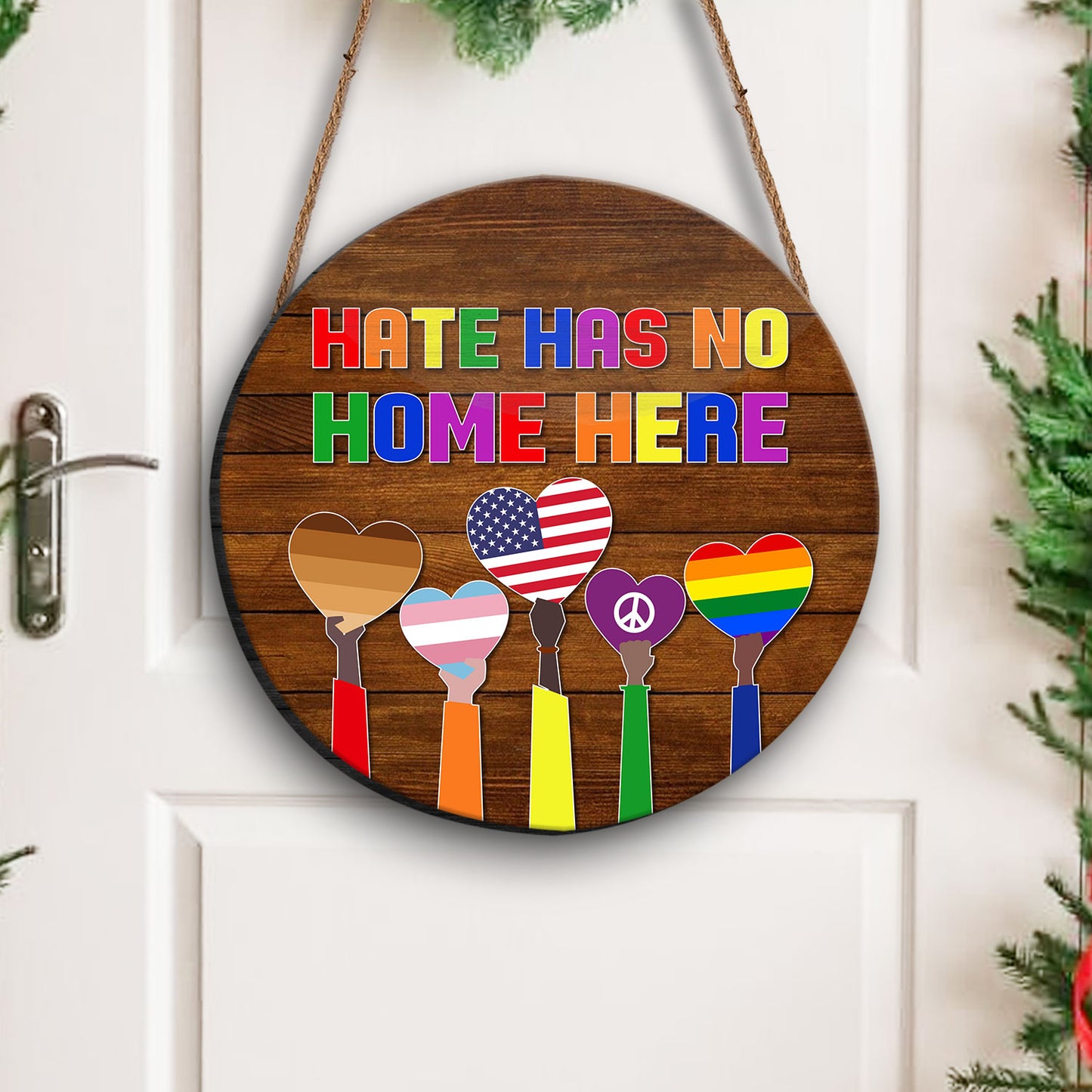 Hate Has No Home Here Door Sign