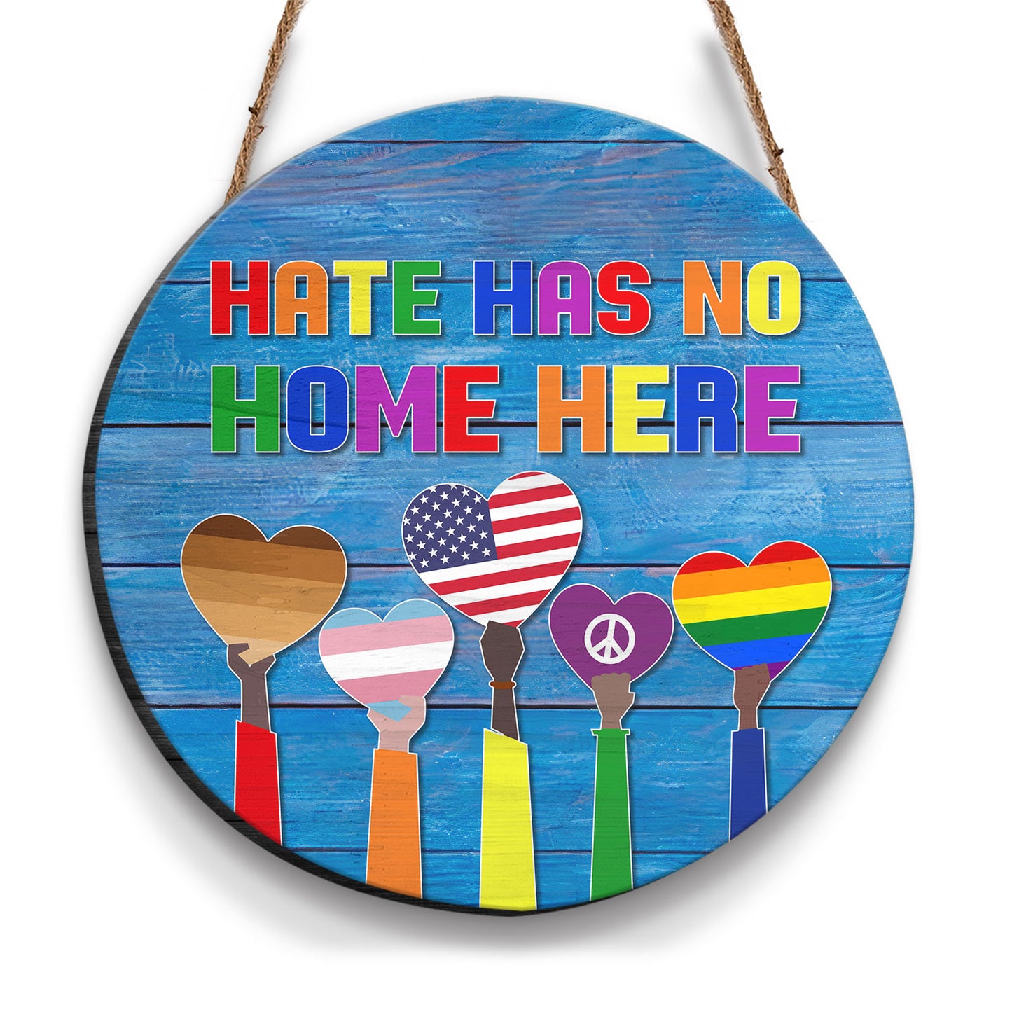 Hate Has No Home Here Door Sign