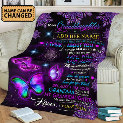 To My Granddaughter Everyday That You Are Not With Me Fleece Blanket