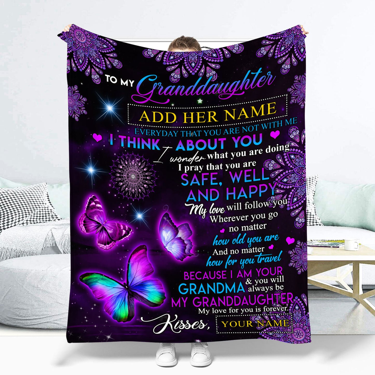 To My Granddaughter Everyday That You Are Not With Me Fleece Blanket