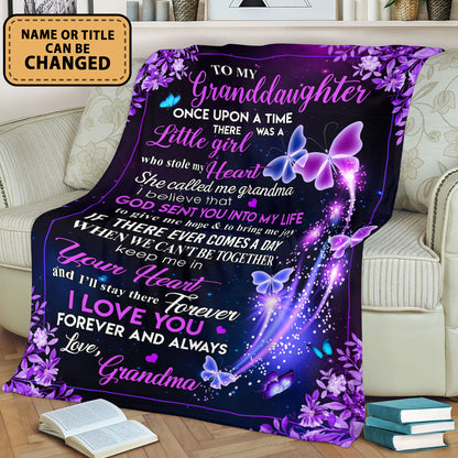 To My Granddaughter There Was A Little Girl Fleece Blanket