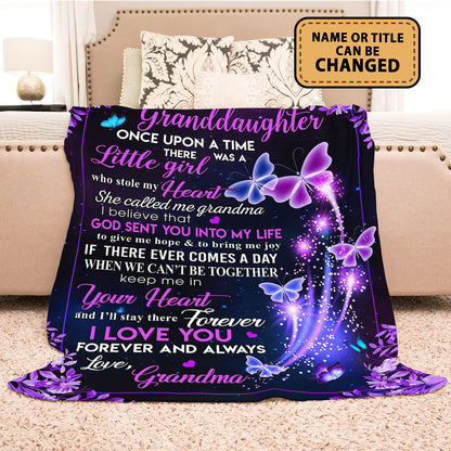 To My Granddaughter There Was A Little Girl Fleece Blanket