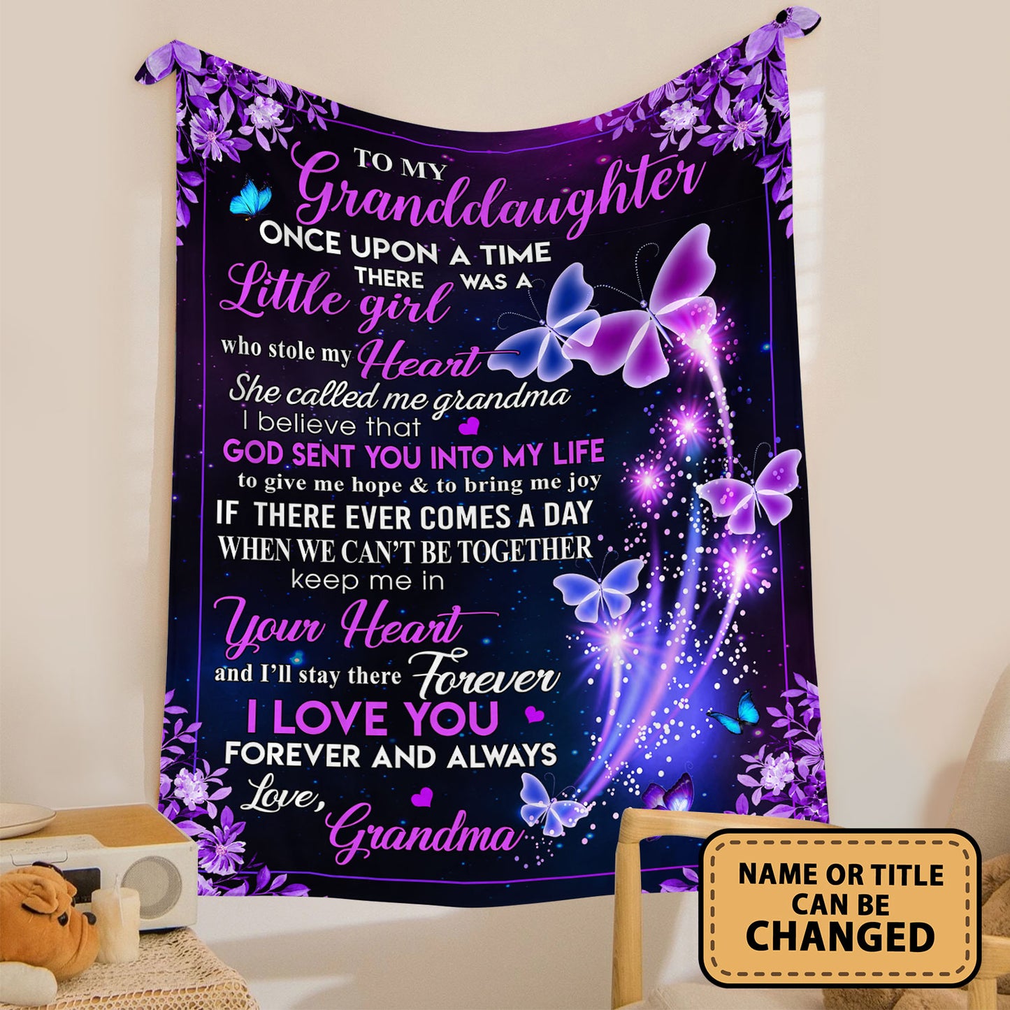 To My Granddaughter There Was A Little Girl Fleece Blanket