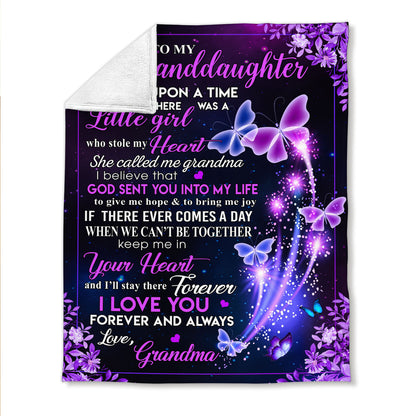 To My Granddaughter There Was A Little Girl Fleece Blanket