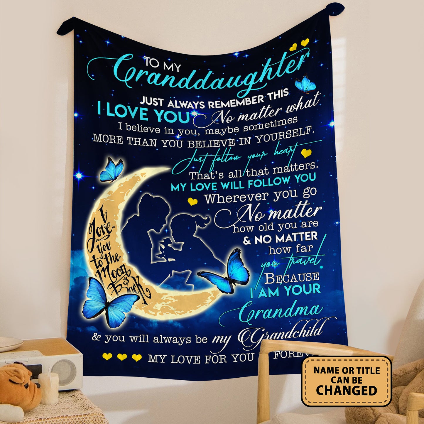 To My Granddaughter Remember This I Love You Fleece Blanket