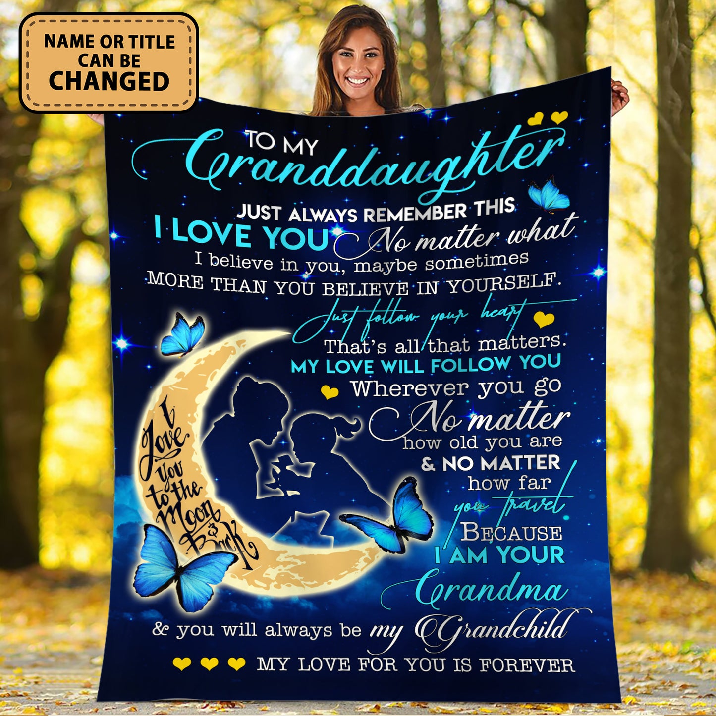 To My Granddaughter Remember This I Love You Fleece Blanket