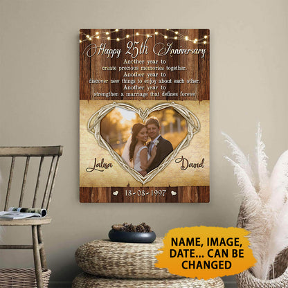 25th Wedding Anniversary Canvas Another Year To Discover New Things