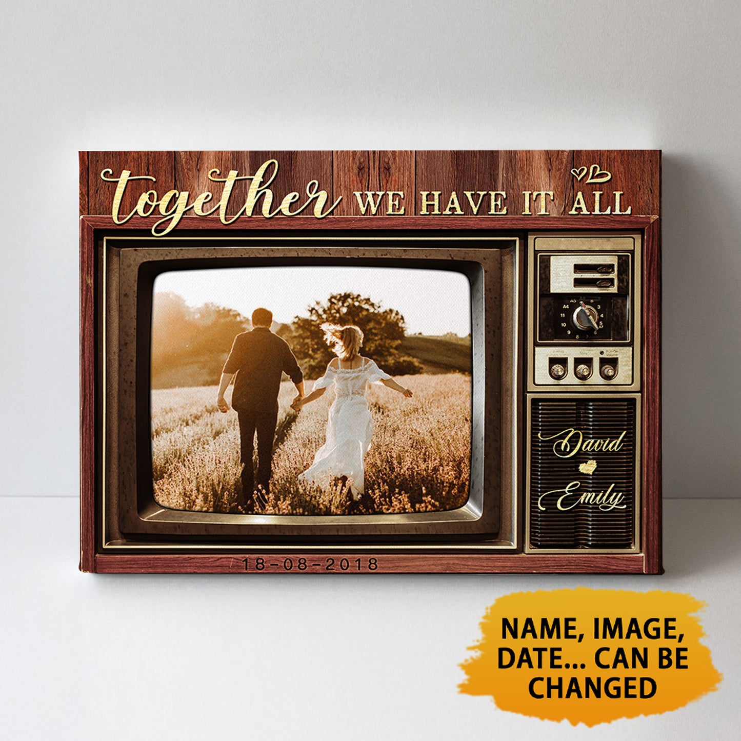 Together We Have It All Television Style Canvas