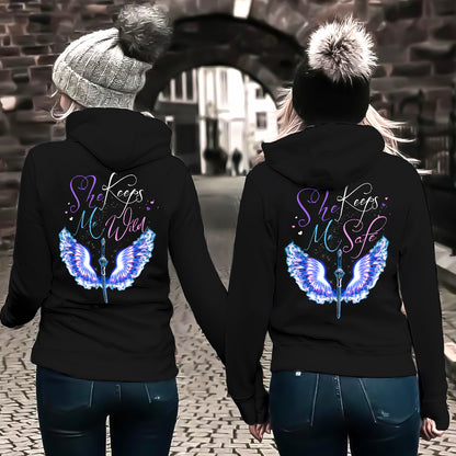 She Keeps Me Safe - She Keeps Me Wild Matching Hoodie