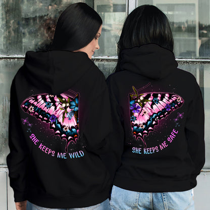 She Keeps Me Wild - She Keeps Me Safe Matching Hoodie